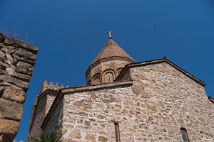 Close up of Assumption church dome with cross in Ananuri fortres, a Photo by Pictures for you!!!!!!!!!