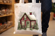 Whimsical Christmas House Clipart, an Illustration by SinaCreation (Thumbnail 5 of 7)