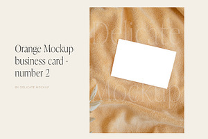 Mockup Business Card - Orange 2, a Print Template by Delicate Mockup