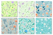 Pastel Floral Digital Paper, a Texture Graphic by Dream Creation (Thumbnail 6 of 6)