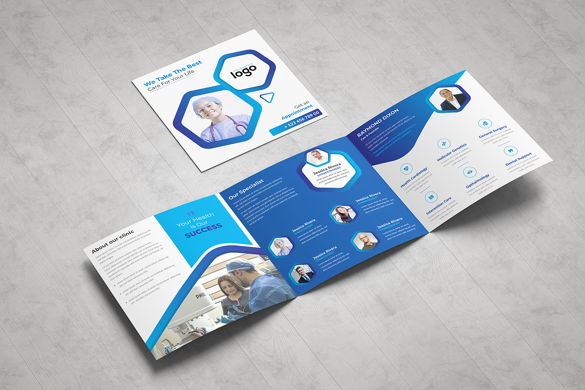 Medical Square Tri fold Brochure, a Brochure Template by ZAAS