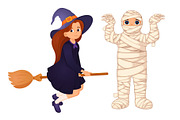 Cute Halloween sticker collection, a Seasonal Illustration by Yayasya (Thumbnail 2 of 4)