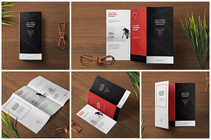 A3 Z Fold Brochure Mockups