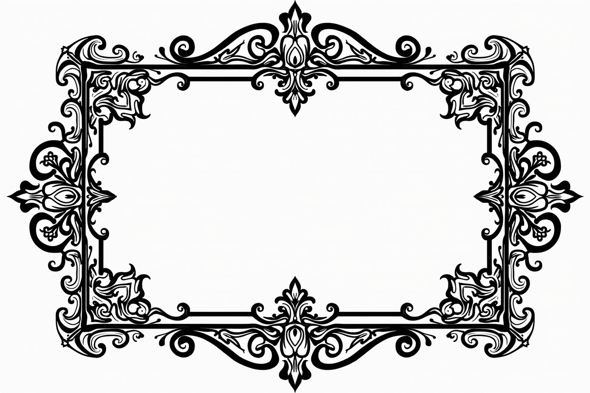 Elegant Floral Border Vector Design,, an Illustration by Amazin_art (Photo 6 of 26)
