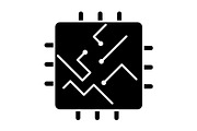 Microcircuit icon design template, a Solid Icon by Sumberpangan (Thumbnail 1 of 3)