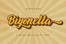 Biyonella - Retro Bold Script Font
