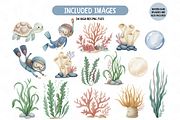 Watercolor Under the Sea Clipart, an Illustration by TatiMockup (Thumbnail 3 of 4)