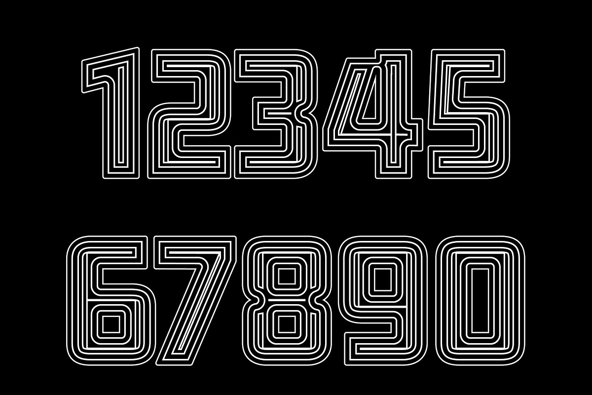 Layered Outline Text Effect preview 2
