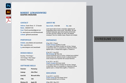 Creative cv/resume template