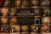 Old Masters Digital Backdrops BUNDLE, a Layer Style Add-On by Wild Honey Design Co. (Thumbnail 1 of 6)