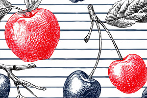 Vintage hand drawn fruits, a Food & Drink Photo by MistyDay