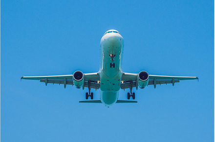 Modern airplane in the sky near, a Transportation Photo by Elizaveta Galitskaya