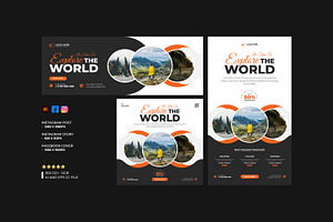 Travel Social Media Banner Set