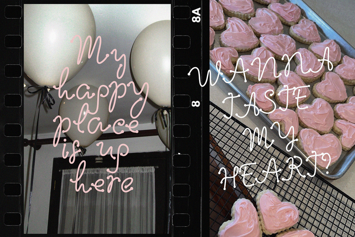 Sherbet. Sweet and Messy Girly Font, a Handwritten Font by AnMark (Photo 6 of 11)