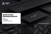 Black & Gold Branding Mockup, a Product Mockup by AnagramDesign (Thumbnail 1 of 4)