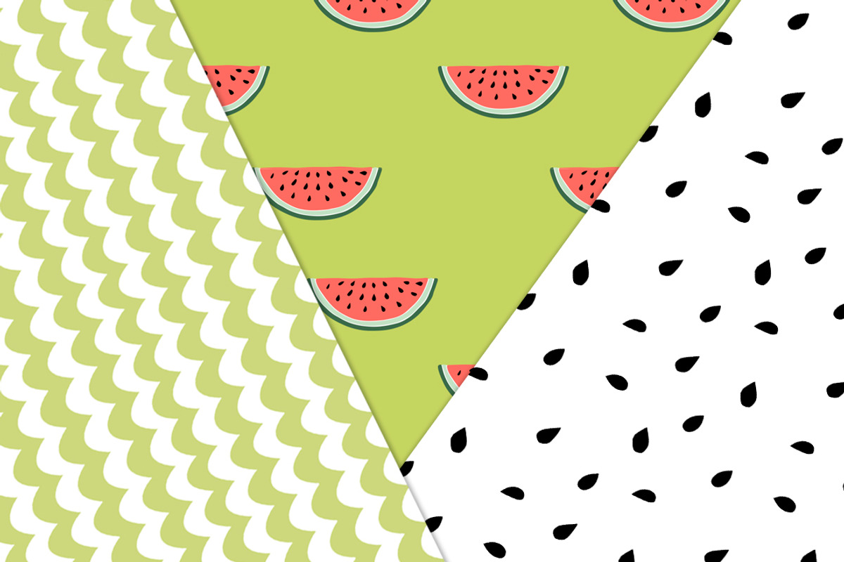 Watermelon Seamless patterns, a Pattern Graphic by Katie Lisker