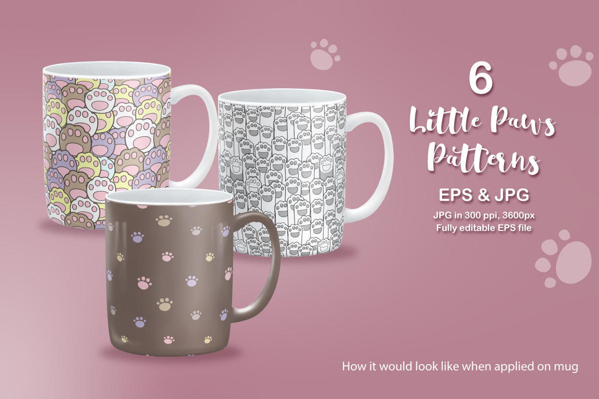 Little Paws Seamless Patterns Set, a Pattern Graphic by DrawStudio1988 (Photo 5 of 10)