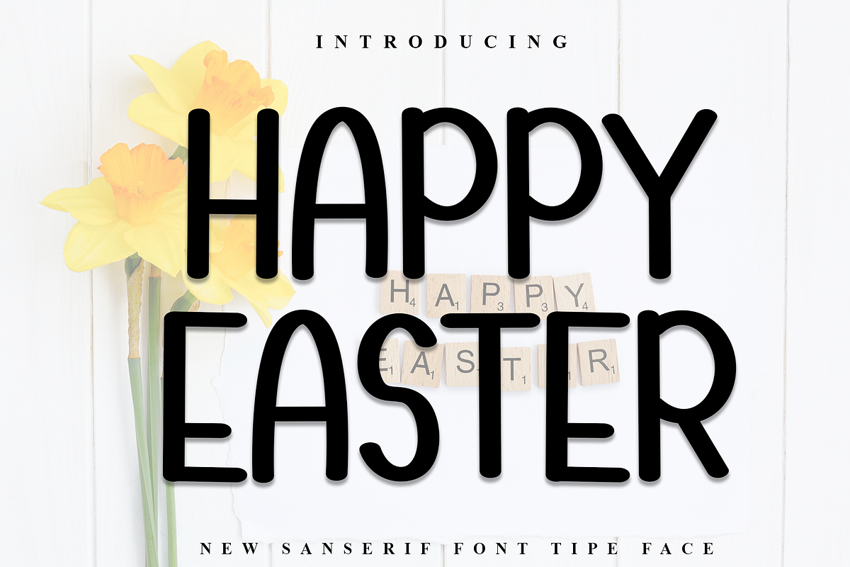Happy Easter, a Sans Serif Font by InermediaSTUDIO (Photo 1 of 8)