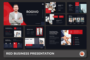 Rogive -  Red Business PowerPoint, a Presentation Template by Premast