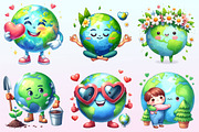 Cute Earth Clipart Sublimation, a Graphic by CitraGraphics (Thumbnail 2 of 4)