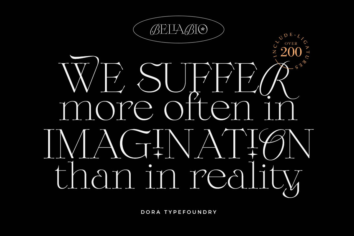 Bellabio Typeface, a Serif Font by Dora Typefoundry (Photo 4 of 25)