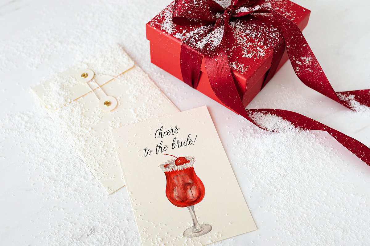 Winter Drinks Christmas Cocktails, a Food Illustration by Catch the Dream Art (Photo 3 of 8)