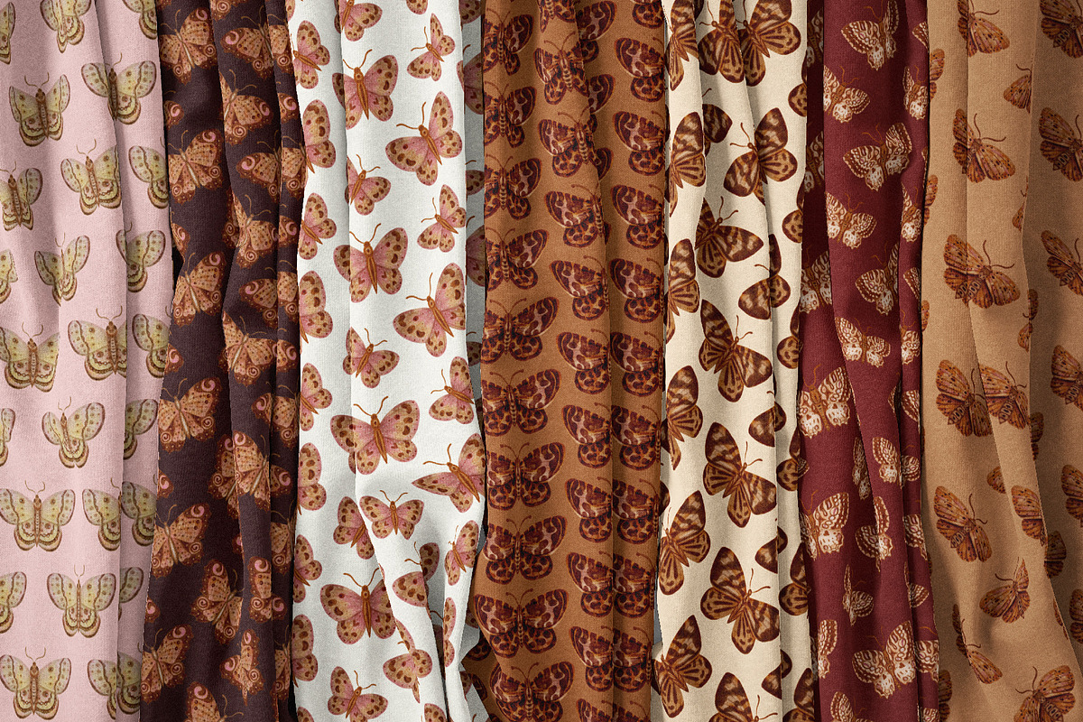 Watercolor Butterflies and Moths, an Object Graphic by Tiger and Flower (Photo 10 of 17)