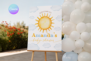 Sun Welcome Sign for Baby Shower, a Templates & Theme by VeliusCreativeStudio (Thumbnail 1 of 3)