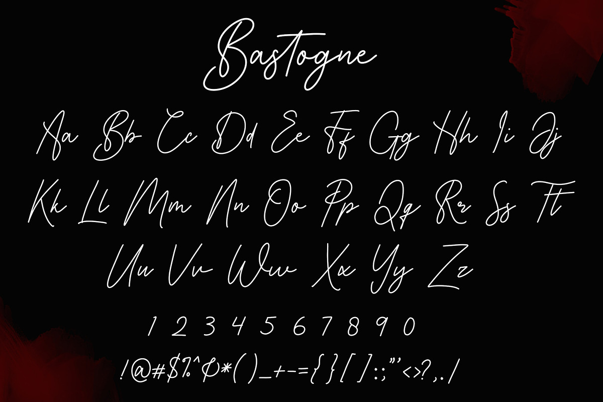 Bastogne Signature Font preview 6
