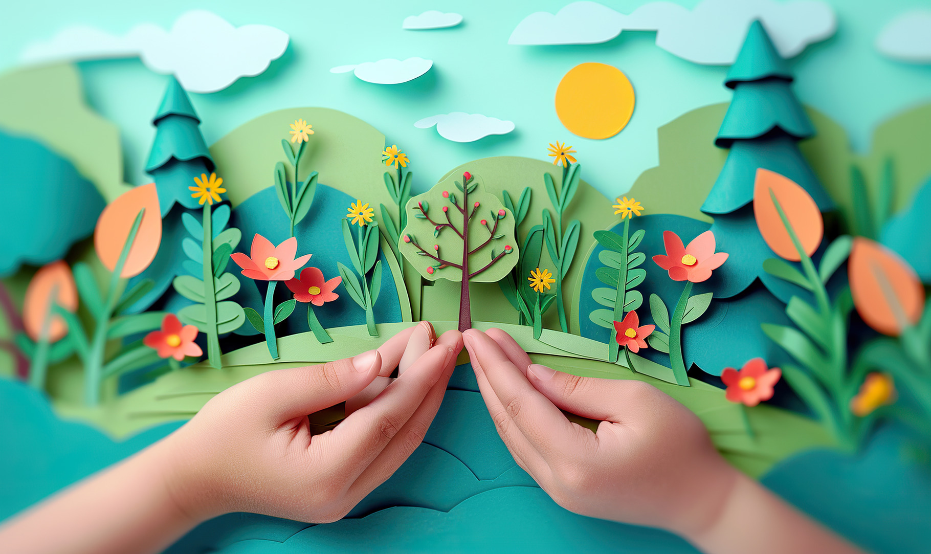 A stylized image depicting hands gen, a Photo by LOGOCREATIVE