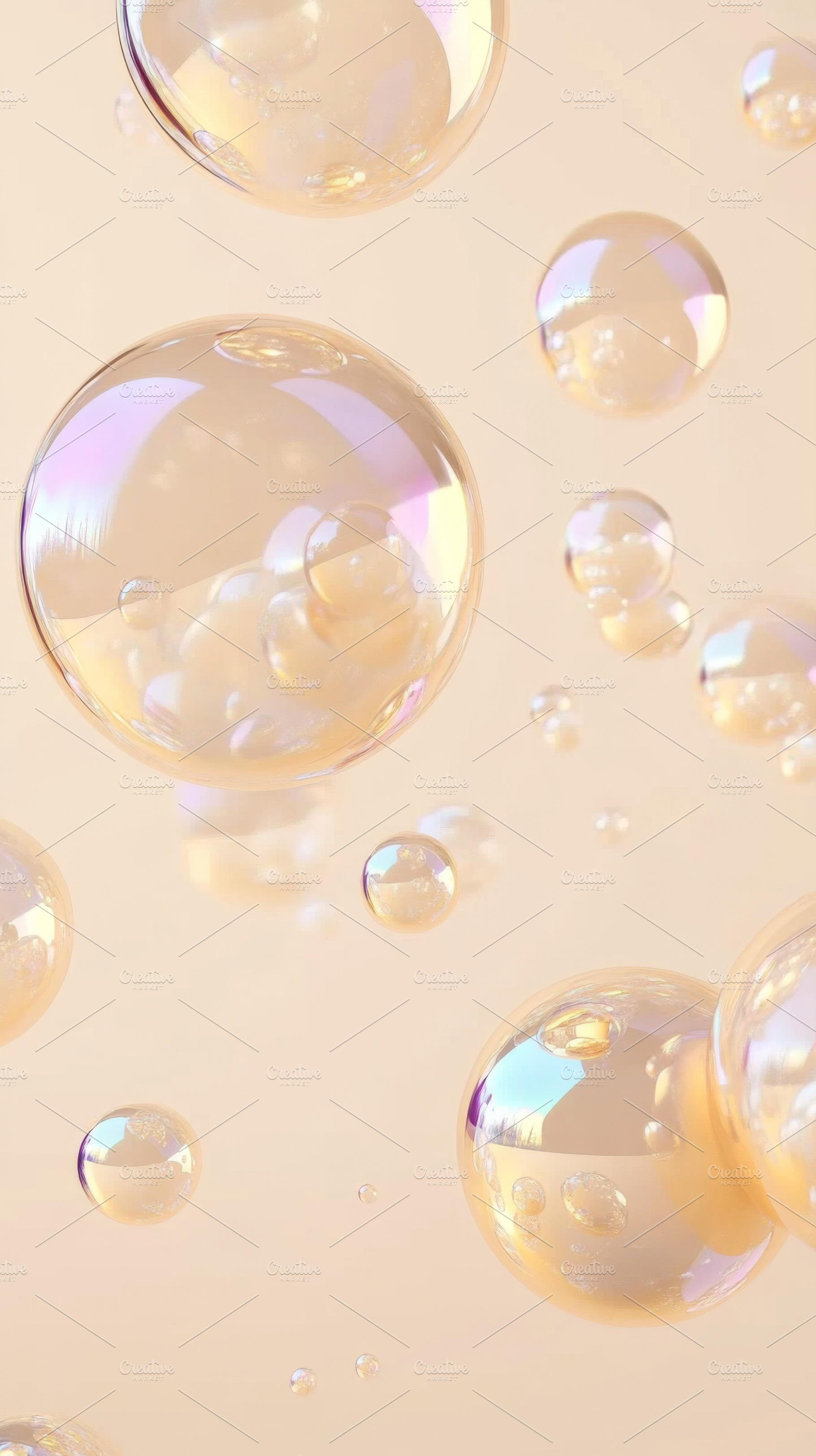 Soap bubbles floating on soft gradie, a Photo by Dvoevnore photos