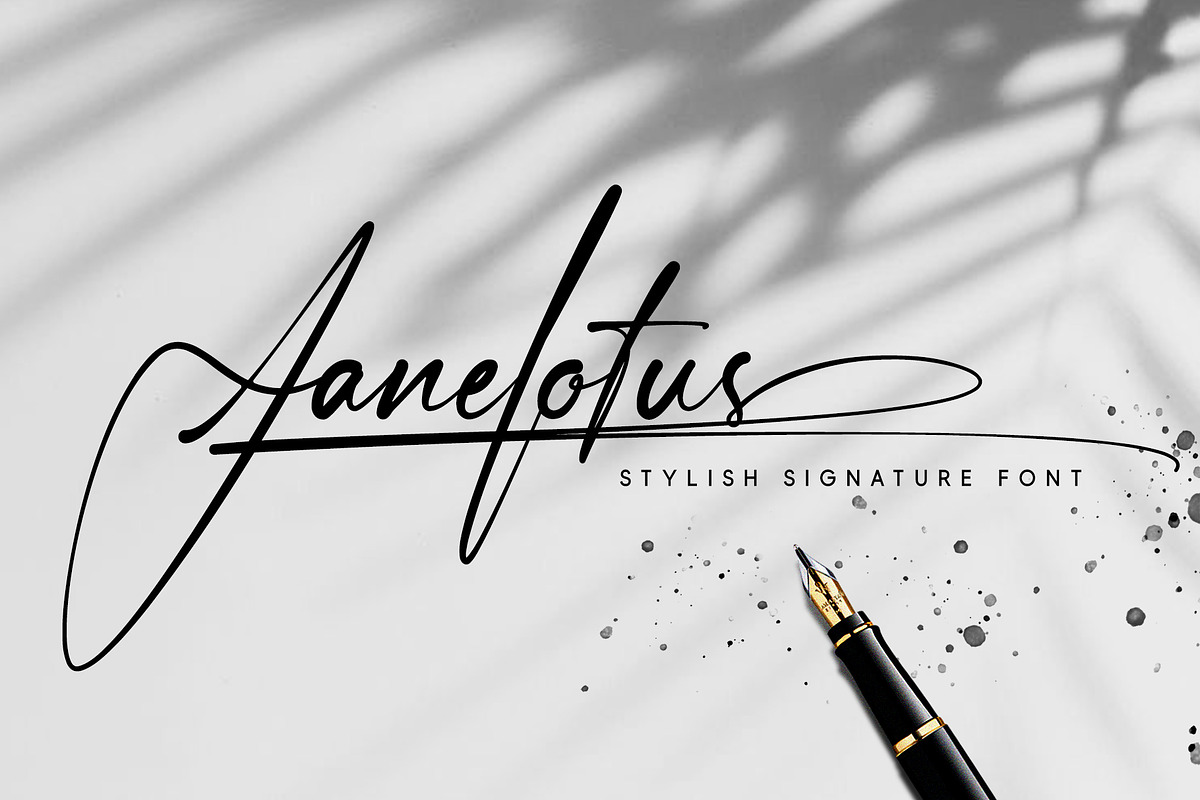 Janelotus | Signature Font, a Handwritten Font by Lemonthe (Photo 1 of 9)