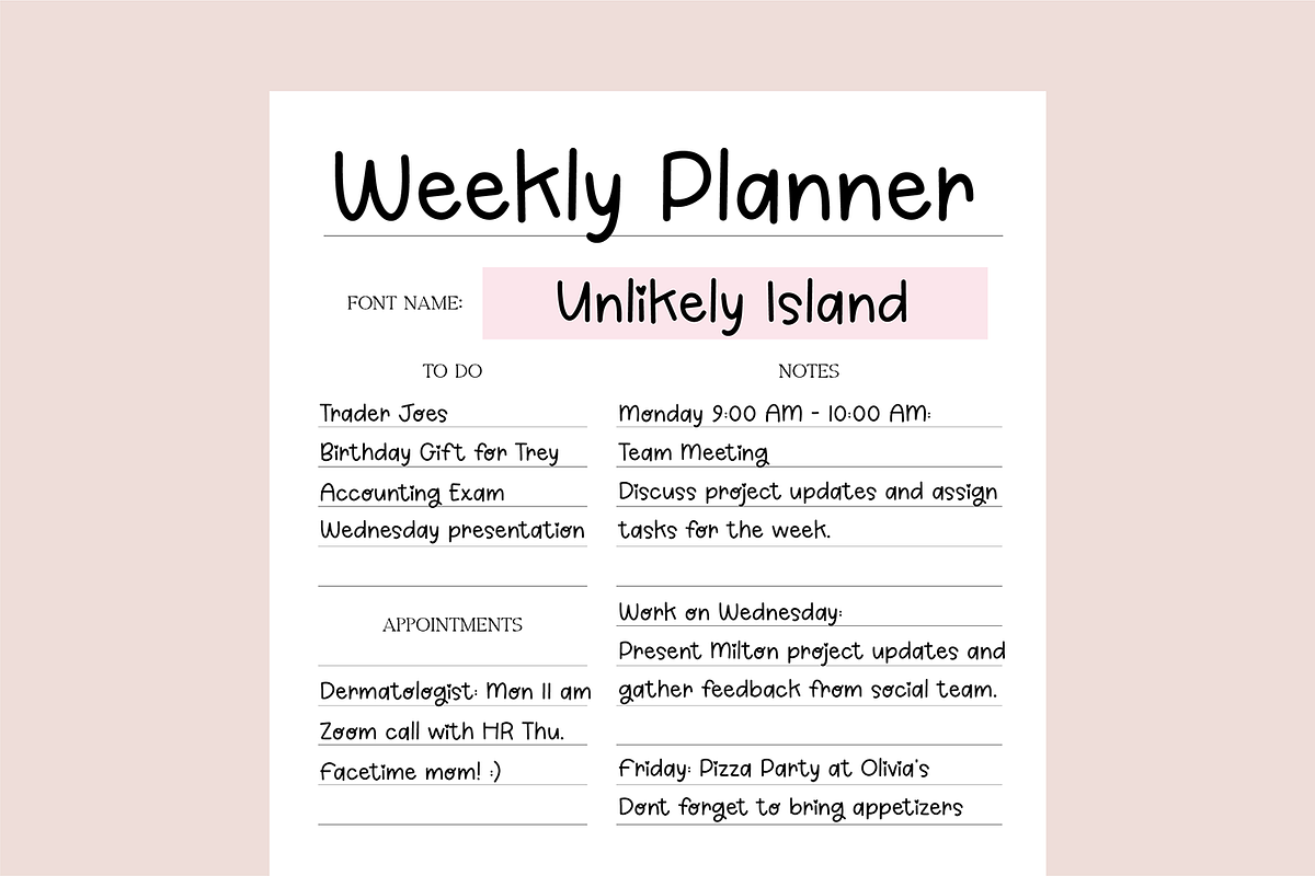 Essential Digital Planner Fonts Bund, a Handwritten Font by Blush Font Co. (Photo 8 of 9)