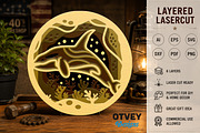 Sea Animals Mandala 3D Layered 6, an Animal Illustration by OTVEY DESIGN (Thumbnail 6 of 7)