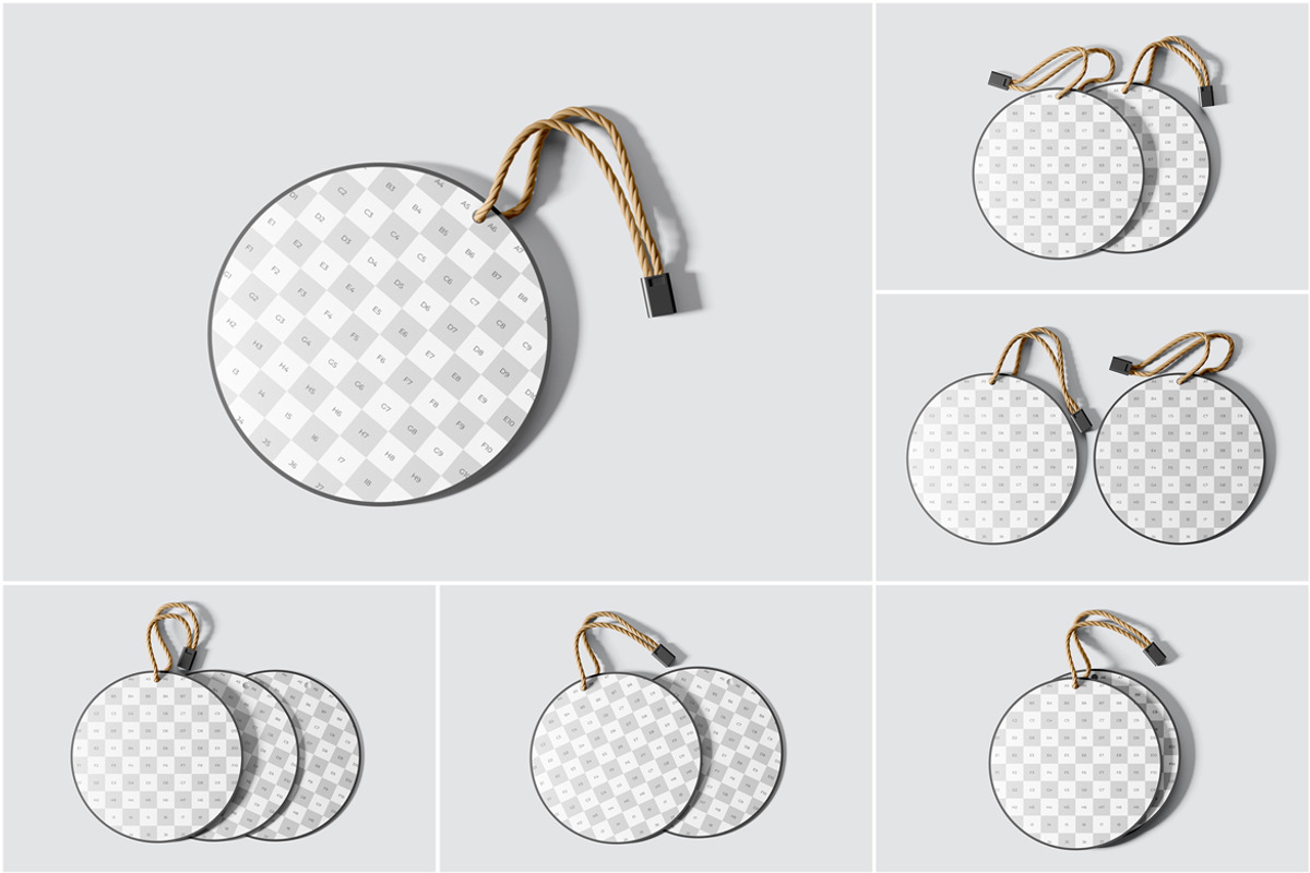 Circle Hang Tag Mockup, a Product Mockup by Rizky Audymas (Photo 8 of 8)