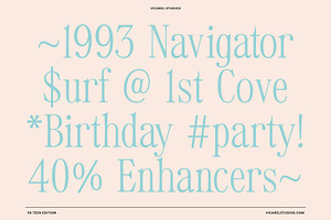 VS Teen Edition Retro Serif Font