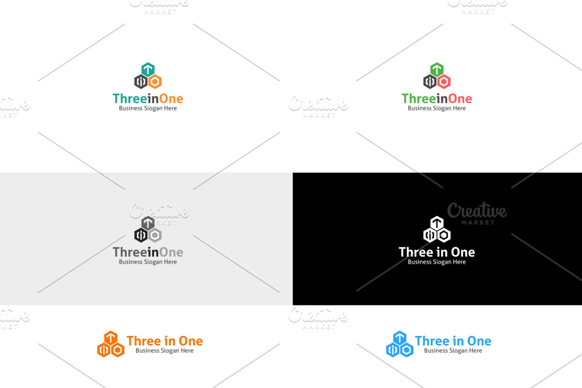 Three In One Style Logo, a Branding & Logo Template by BdThemes