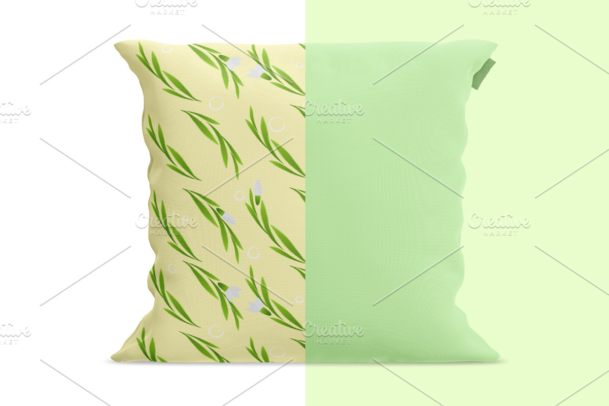 Square pillow mockup. Product mockup, a Mockup by NatalyaZelenova (Photo 4 of 5)