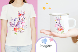 Bubble Gum Unicorn Sublimation