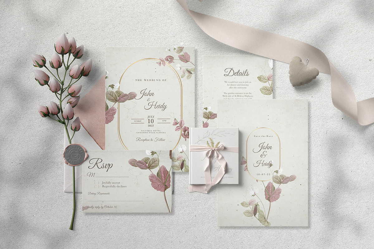 John & Heidy (Vintage), an Invitation Template by EvitePapery (Photo 1 of 7)