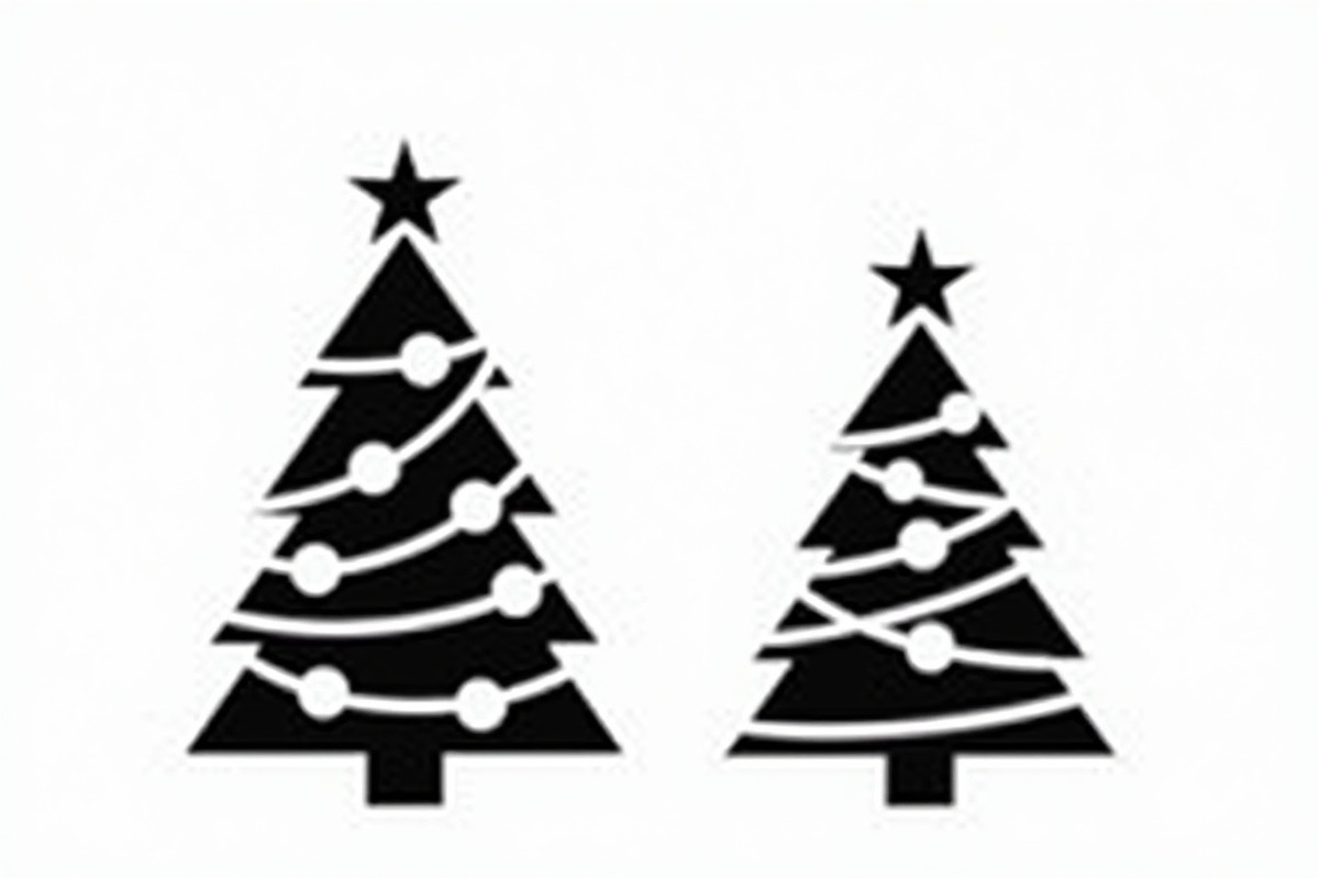 Cozy Holiday Tree Silhouette Designs, an Illustration by Gaye Art (Photo 6 of 21)