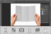 Trifold Brochure Two Hands PSD, an Advertising Mockup by Bruno's Shop (Thumbnail 2 of 3)