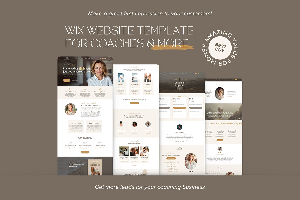 Coaching Wix Website Template, a Wix Template by vectorocean (Photo 6 of 11)