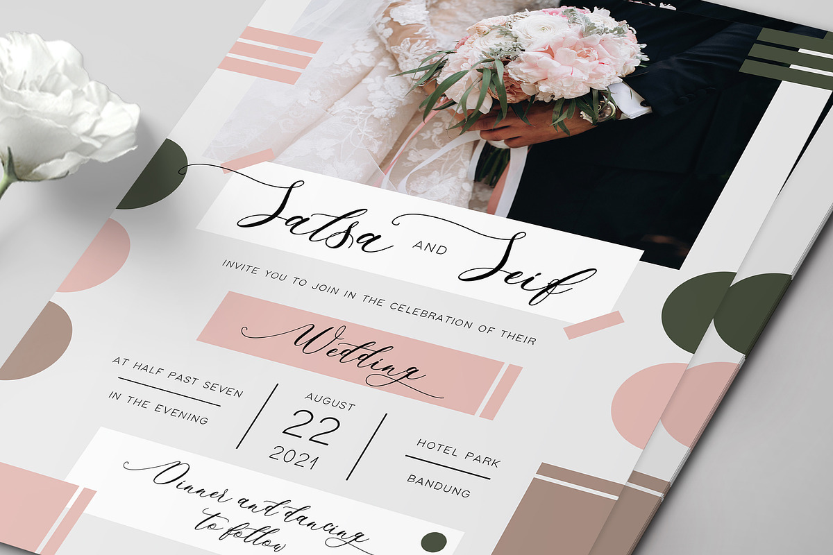 Simple Wedding Invitation Set, an Invitation Template by Aarley Kaiven (Photo 2 of 4)