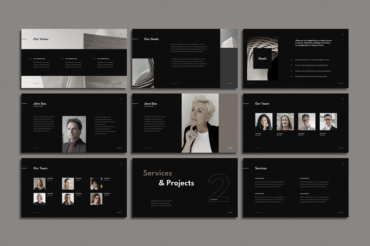 Corvus Presentation Template, a Presentation Template by SlideStation (Photo 5 of 12)