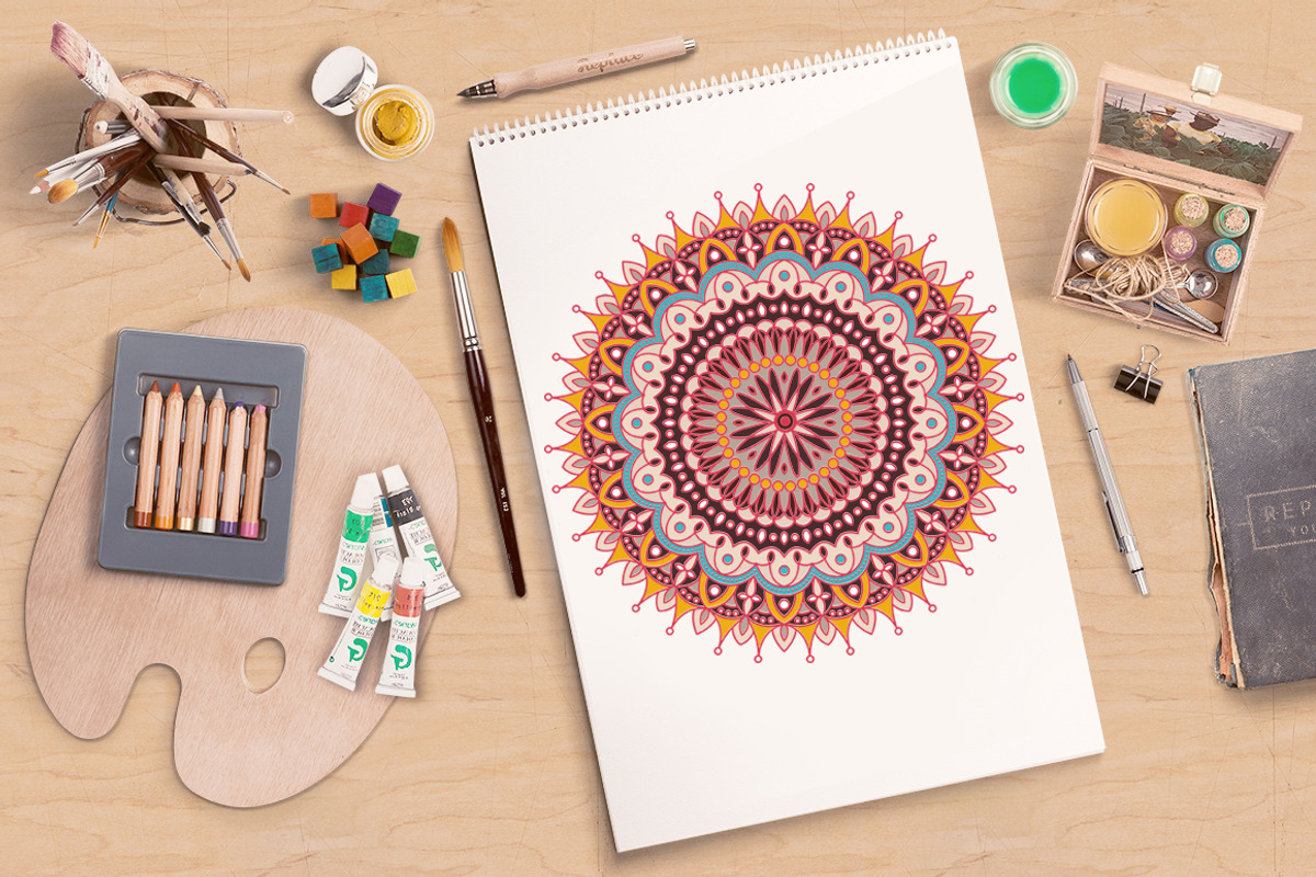 12 colorful mandala, an Object Graphic by Kseniia Kuznetsova (Photo 2 of 3)