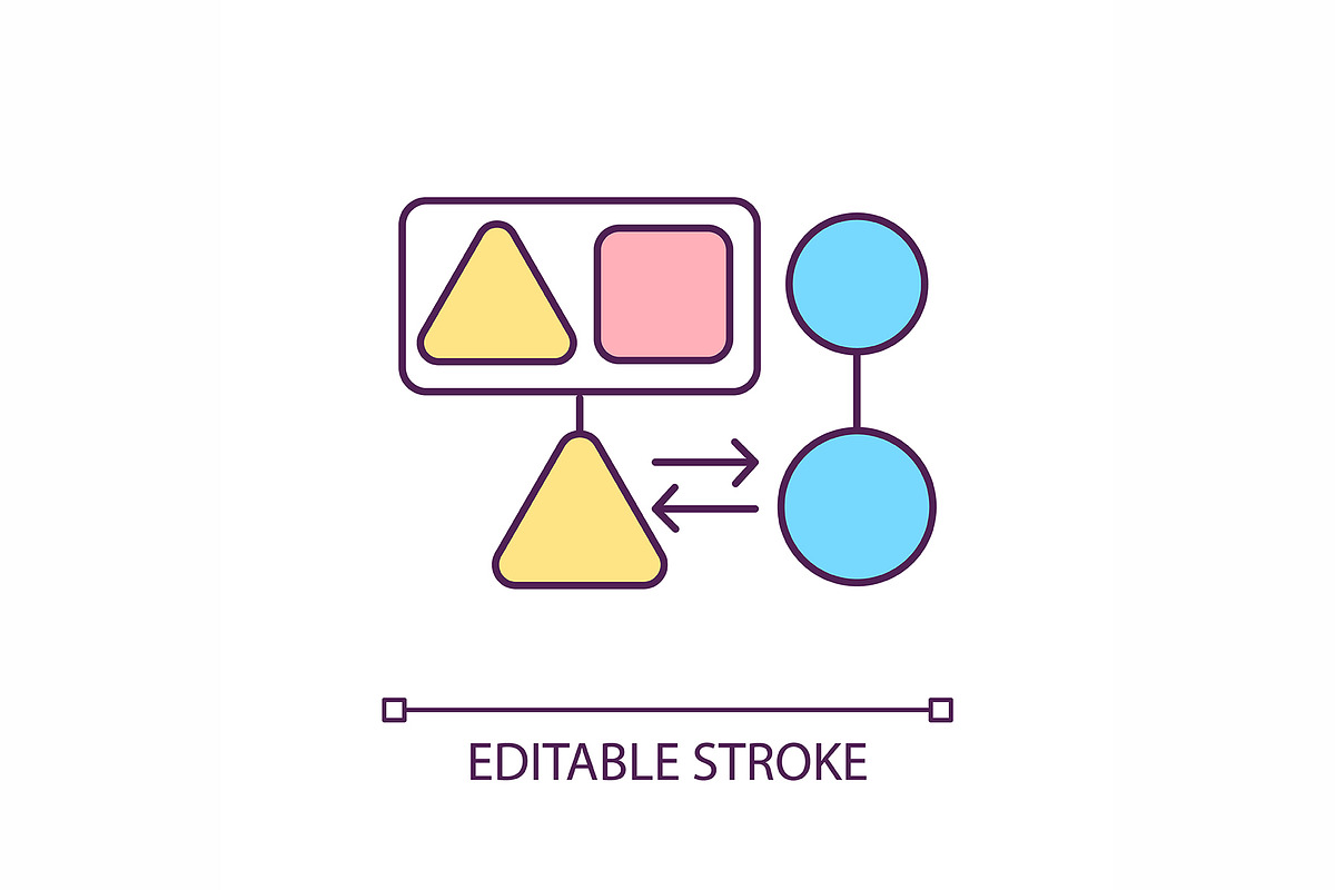 Change management RGB color icon, an Outline Icon by IMG Visuals