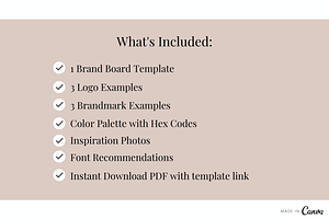 Brand Board Template Minimalist