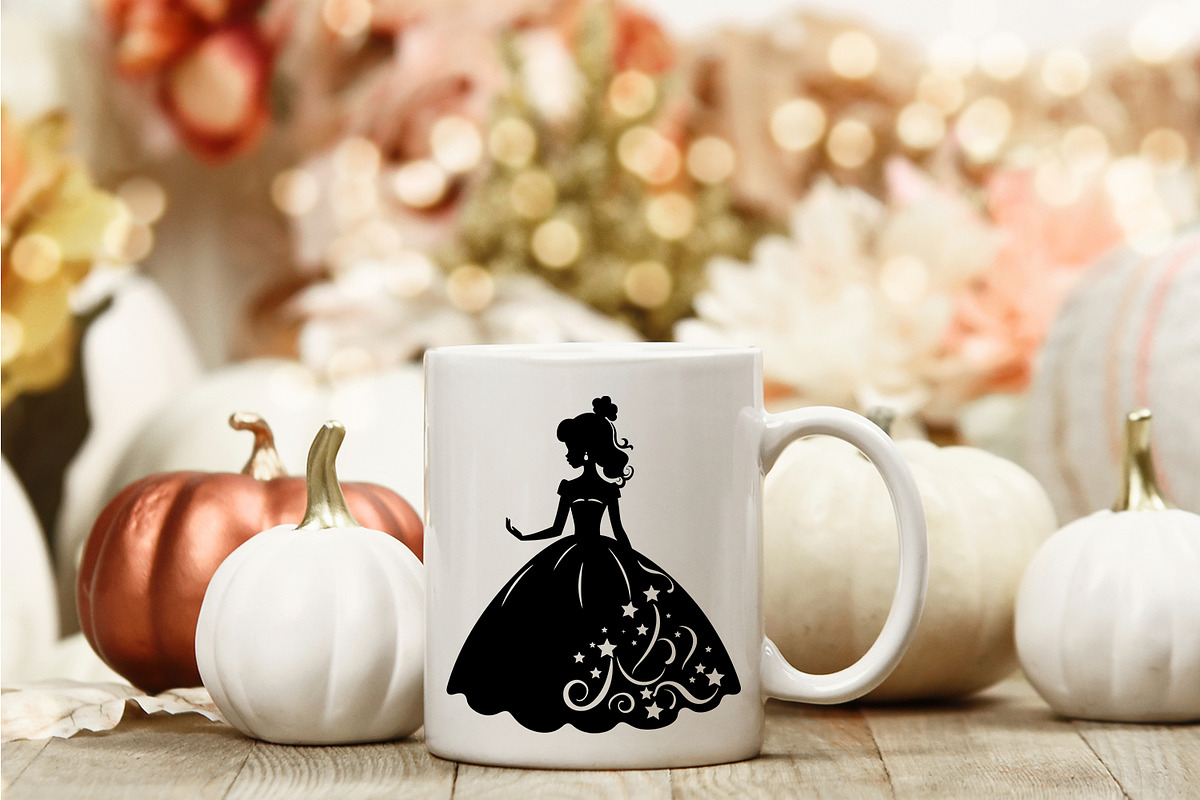 Cute Princess Black Silhouettes, an Object Graphic by Cool Worker (Photo 4 of 4)