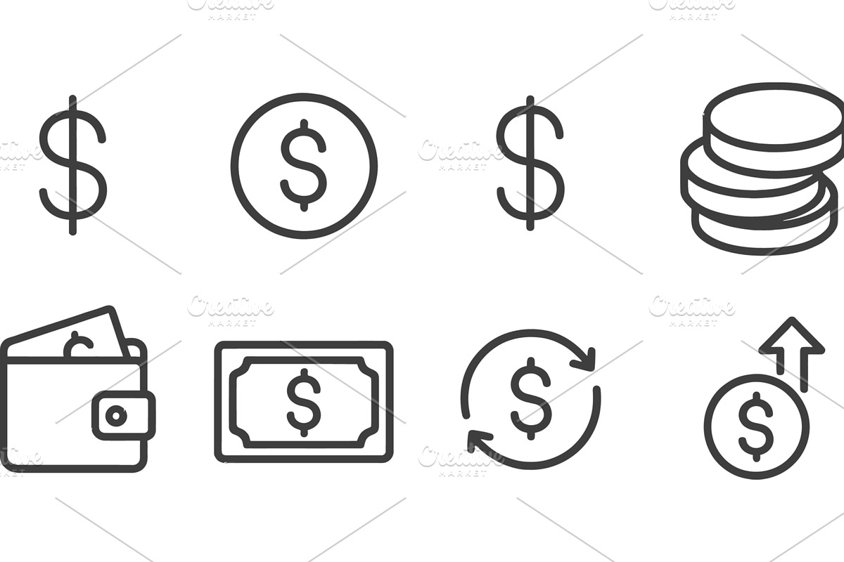 Vector illustration of finance line, a Finance Illustration by ZinetroN